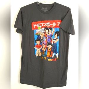 Dragon Ball Z T-Shirt Adult M 38/40 Anime Toei 8-Team Graphic Dk Gray Cotton EUC